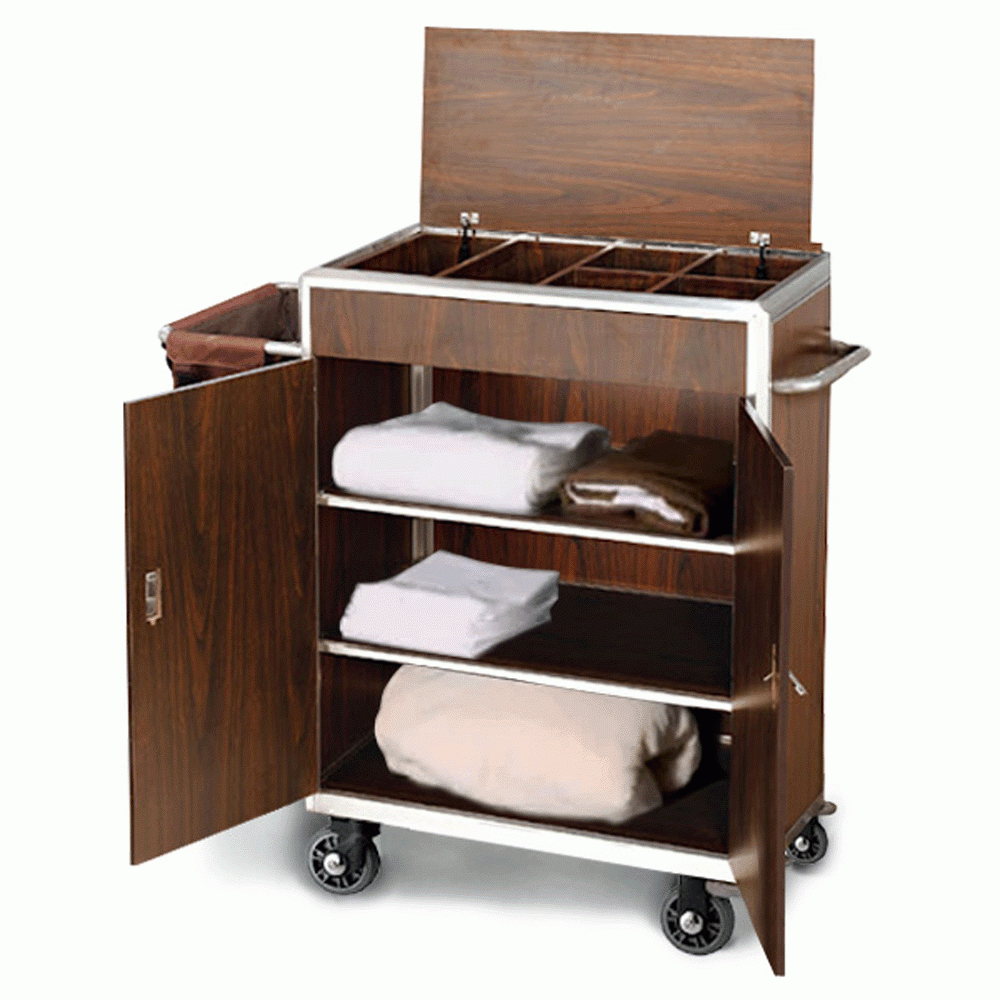 SKU: C-87A HOUSEKEEPING TROLLEY WITH 1 LAUNDRY BAG AND DOORS