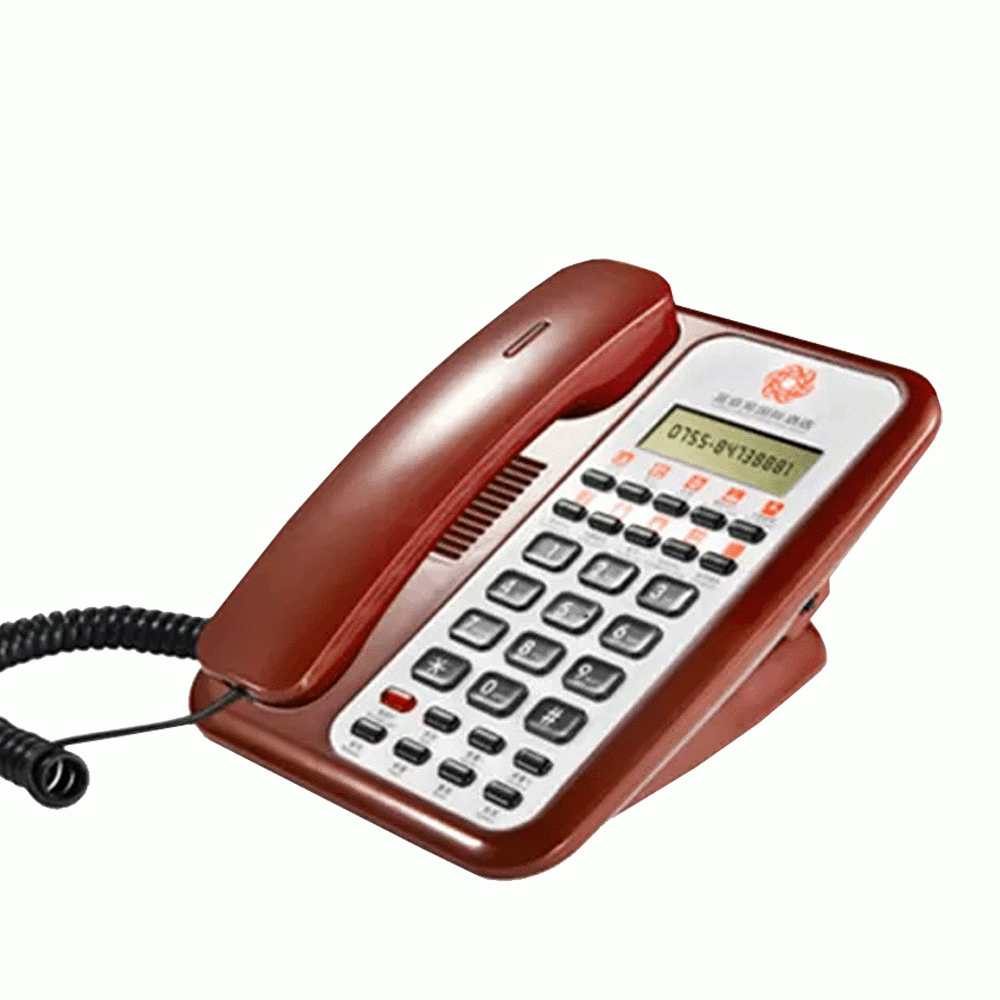 ACE-8902B-RED TELEPHONE WITH DISPLAY FOR HOTEL ROOM - UV OIL RED