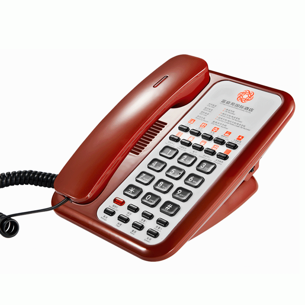ACE-8902UV-RED TELEPHONE FOR HOTEL ROOM - UV PAINT RED