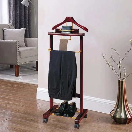 MC-I005 FLOOR STANDING WOODEN CLOTHES RACK