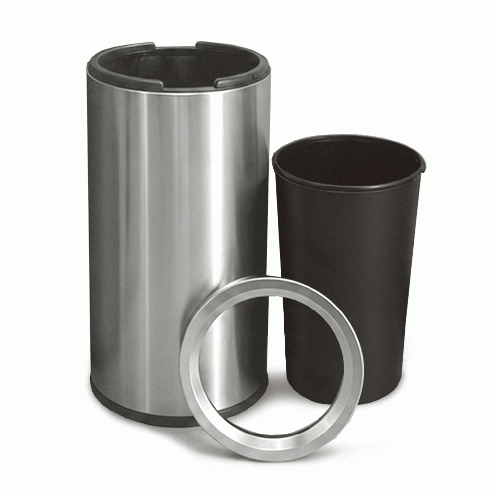 SKU: HS-69 OPEN TOP STANDING BIN STAINLESS STEEL