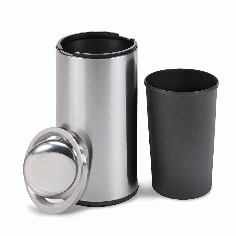 SKU: HS-64 SWING LID STANDING BIN STAINLESS STEEL