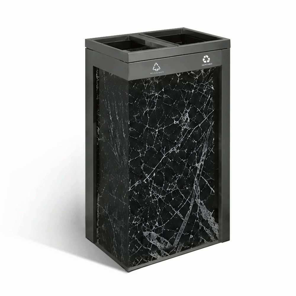 SKU: HS-178 TWO COMPARTMENTS RECYCLE WASTE BIN