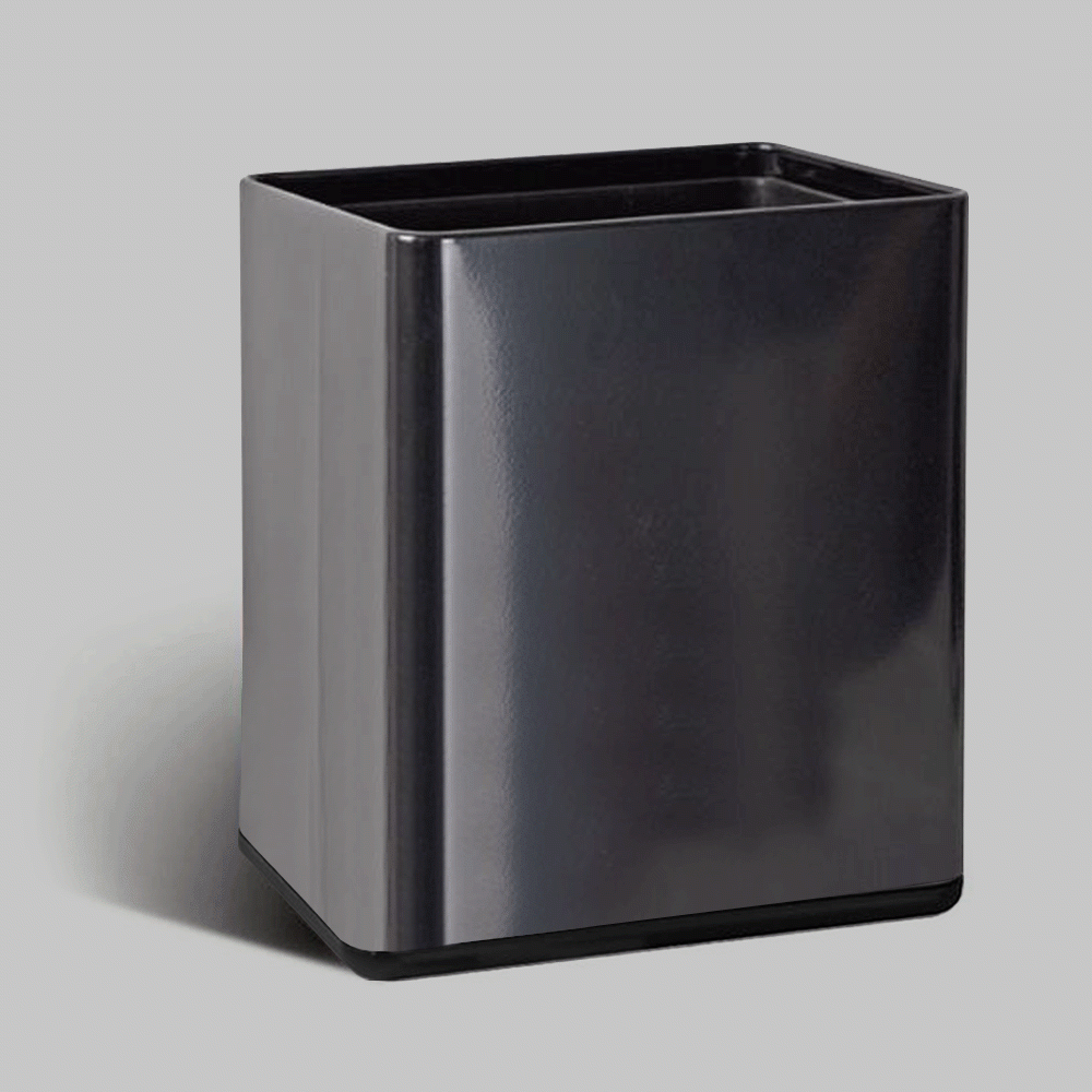 SKU: HDX-103SB OPEN TOP METAL WASTE BIN 12Ltr