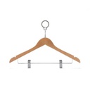 1009 ANTI-THEFT WOODEN CLOTHES HANGER WITH CLIPS 44.5x2.0cm