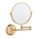 HT-67G GOLD WALL MOUNTED MAGNIFYING MIRROR 8"