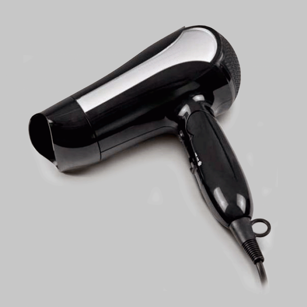 SKU: F7W FOLDABLE HAIR DRYER 1600W BLACK