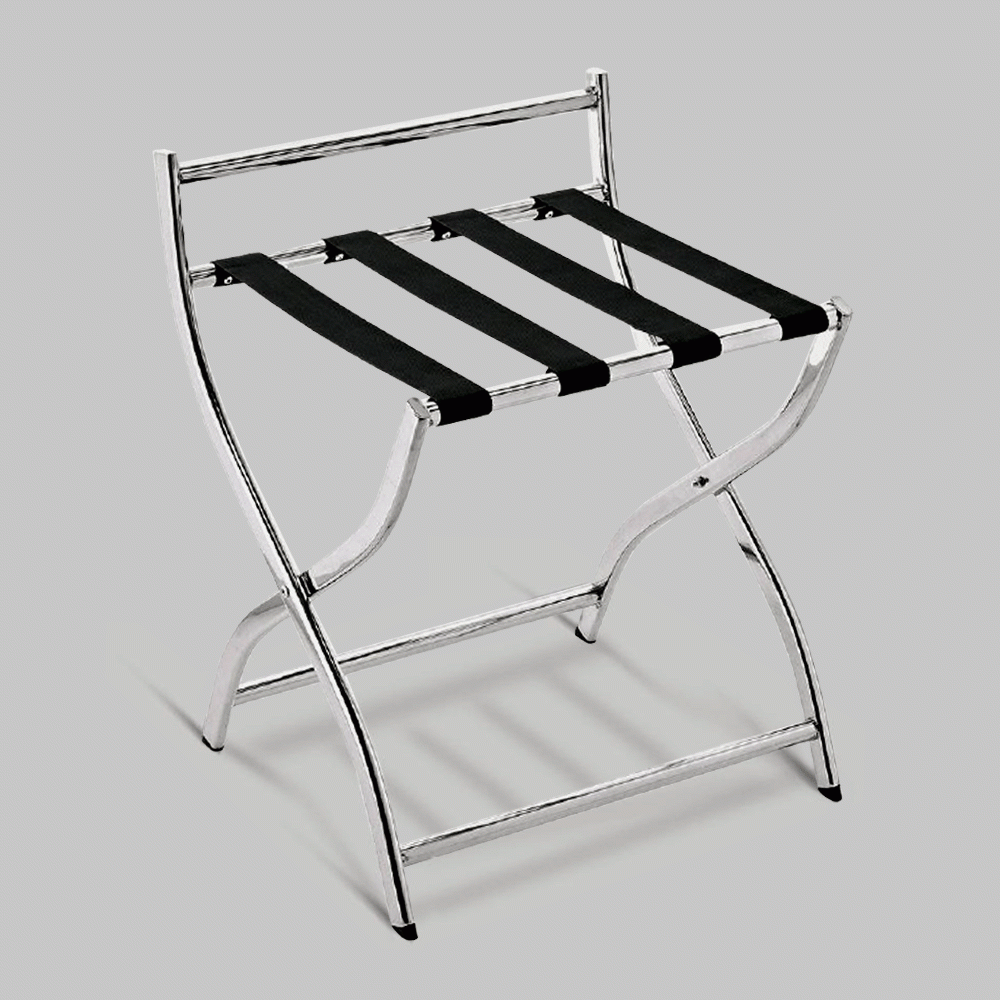 SKU: HS614767-2 LUGGAGE RACK WITH BACKREST STAINLESS STEEL