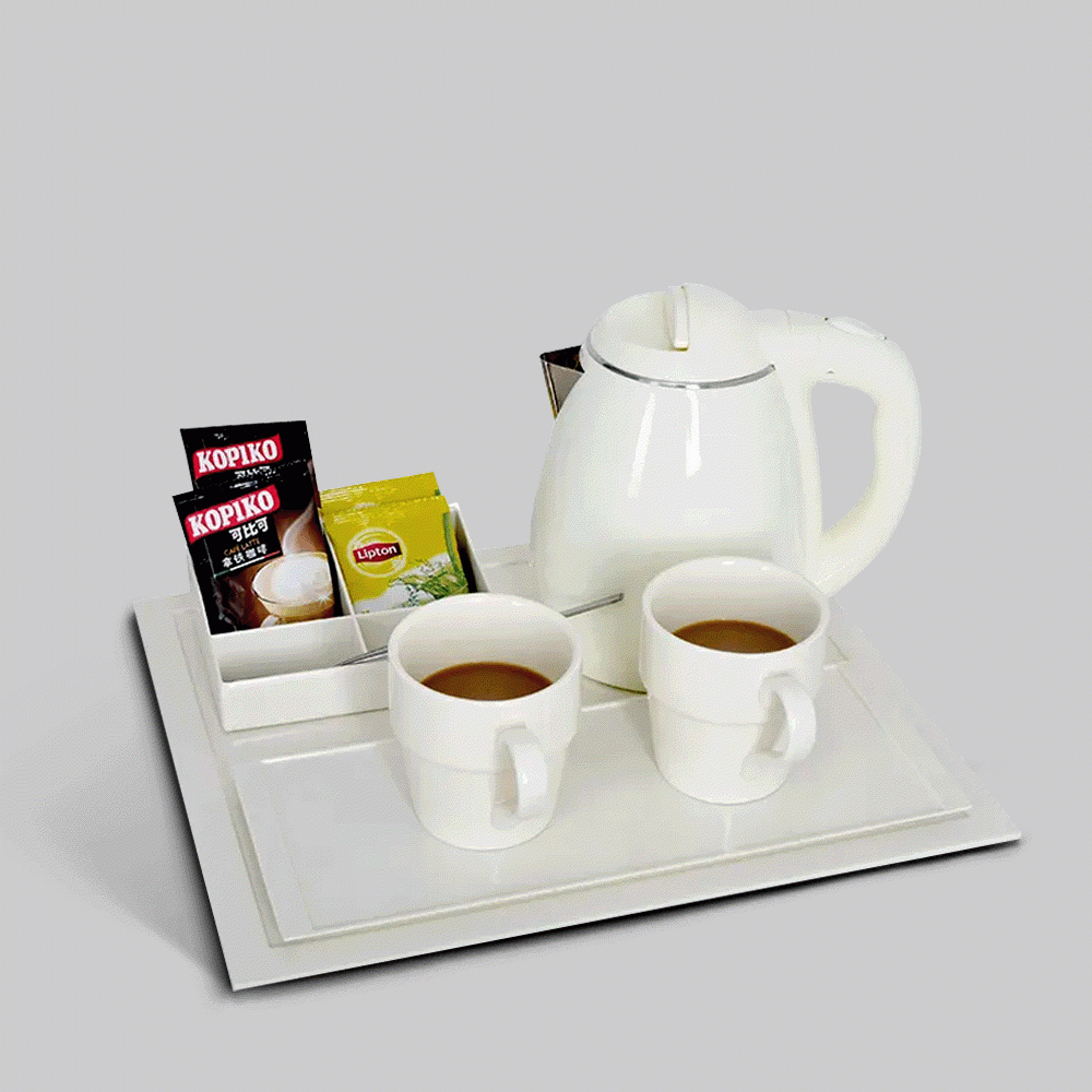 SKU: C-H2002WH KETTLE 1.2L WITH TRAY SET