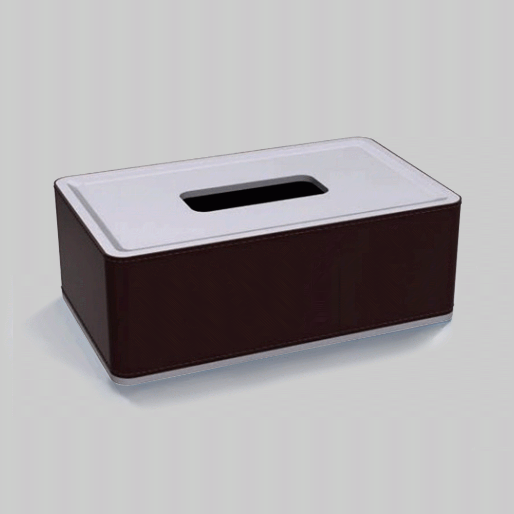 SKU: HS-DL-02 ABS + PU LEATHER RECTANGULAR TISSUE BOX