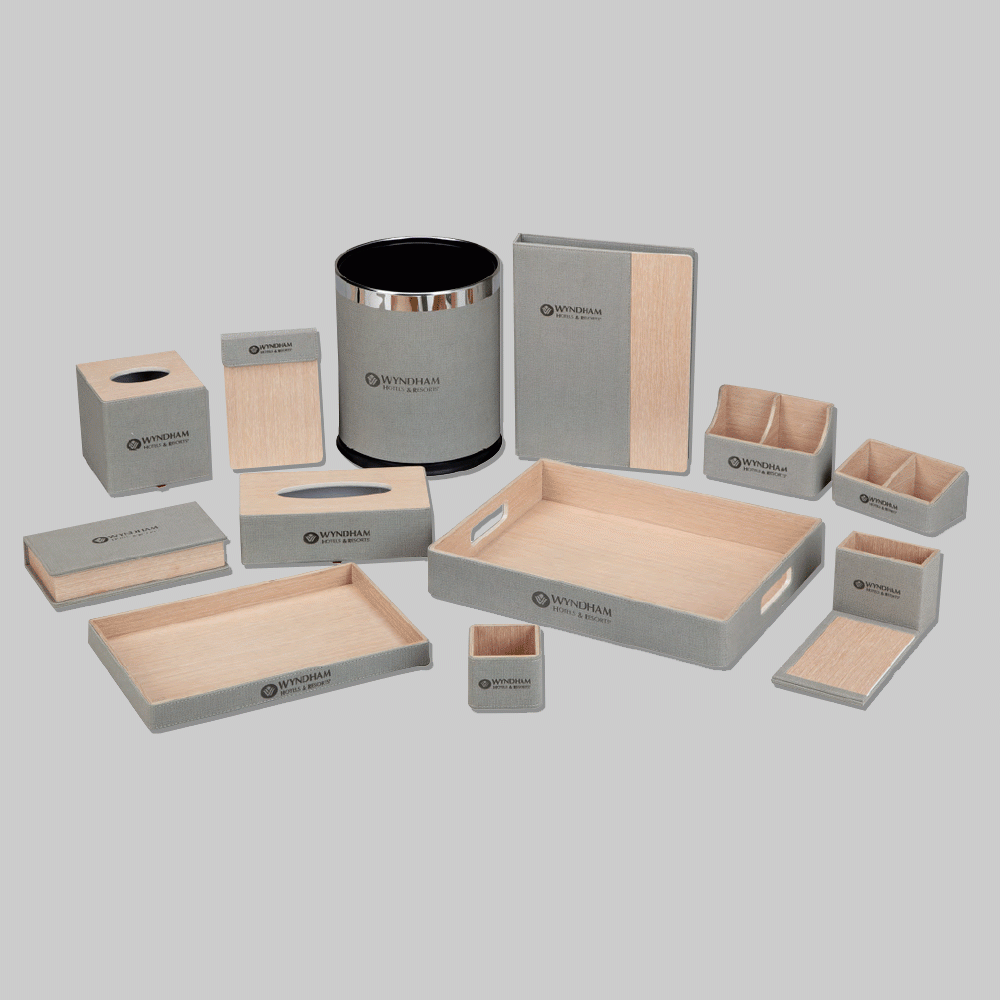 CL-9174 PU LEATHER HOTEL AMENITIES 12pcs