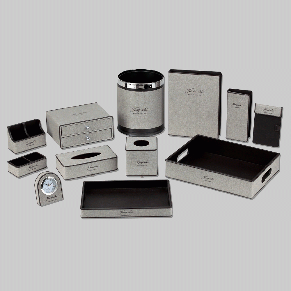 CL-9393 PU LEATHER HOTEL AMENITIES 12pcs