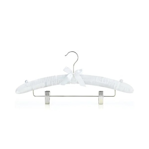 1005 SATIN PADDED HANGER WITH CLIPS 38x3.0cm