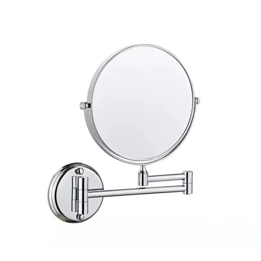 HT-67A SILVER WALL MOUNTED MAGNIFYING MIRROR 6"