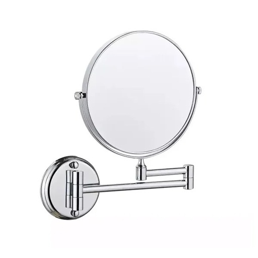 HT-67 SILVER WALL MOUNTED MAGNIFYING MIRROR 8"